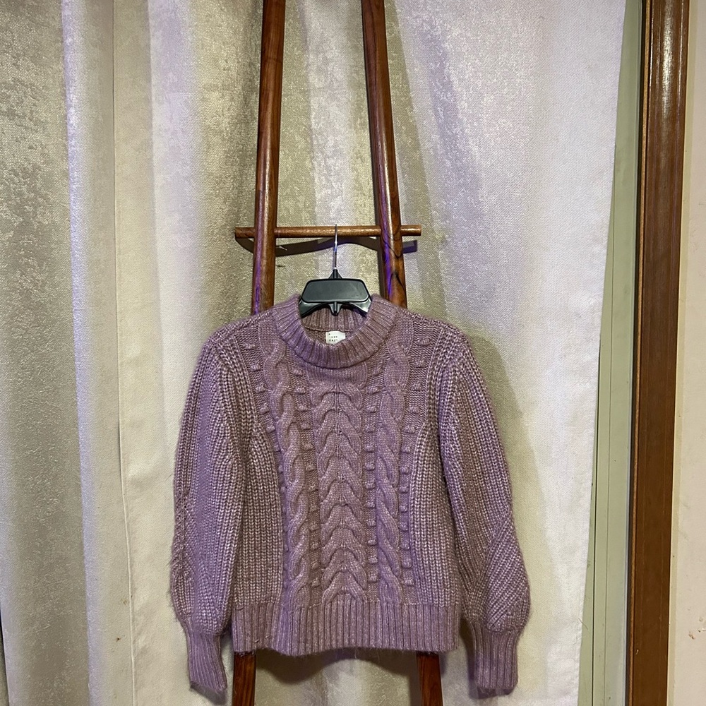 lilac target sweater